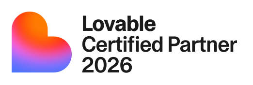 Lovable Certified Partner 2026 badge held by Rha Marketing